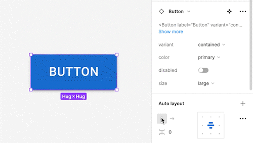 All migrated components include variants and Auto Layout properties defined in the code.