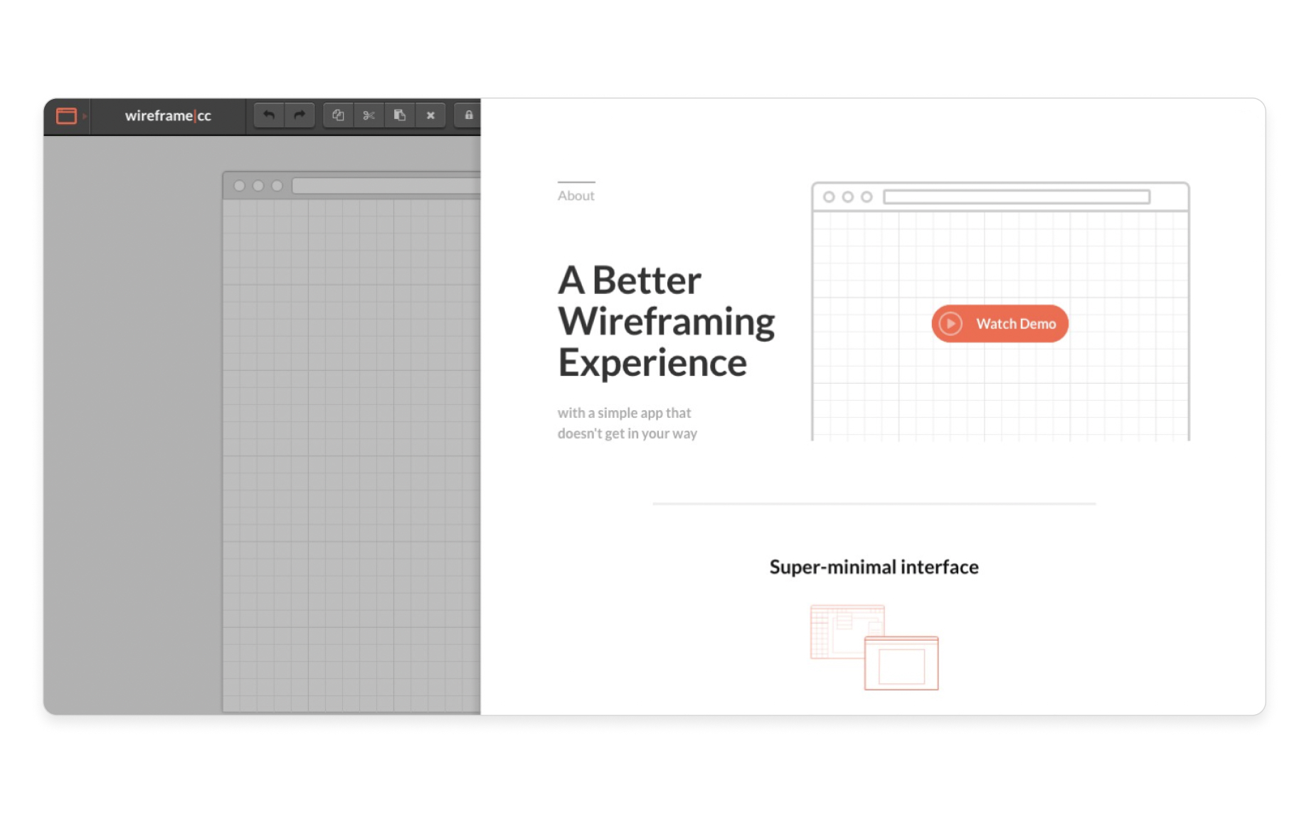 Simple wireframing with Wireframe.CC