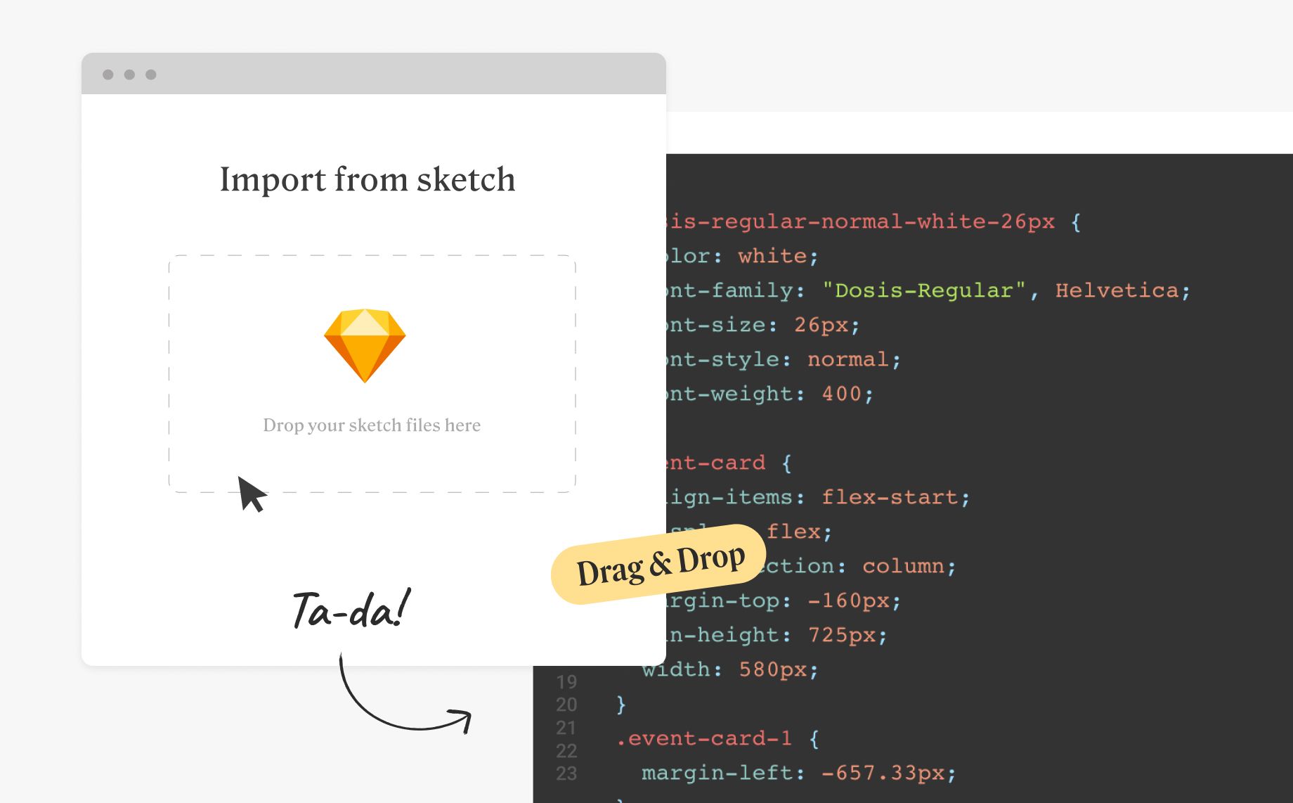 Import a Sketch design with Anima