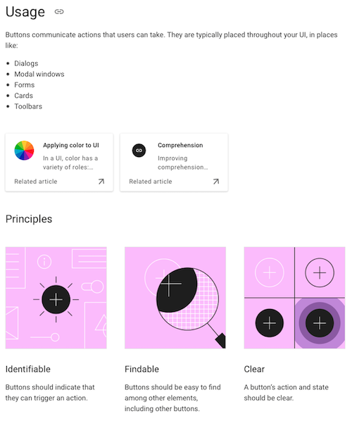 MUI component definition for buttons.